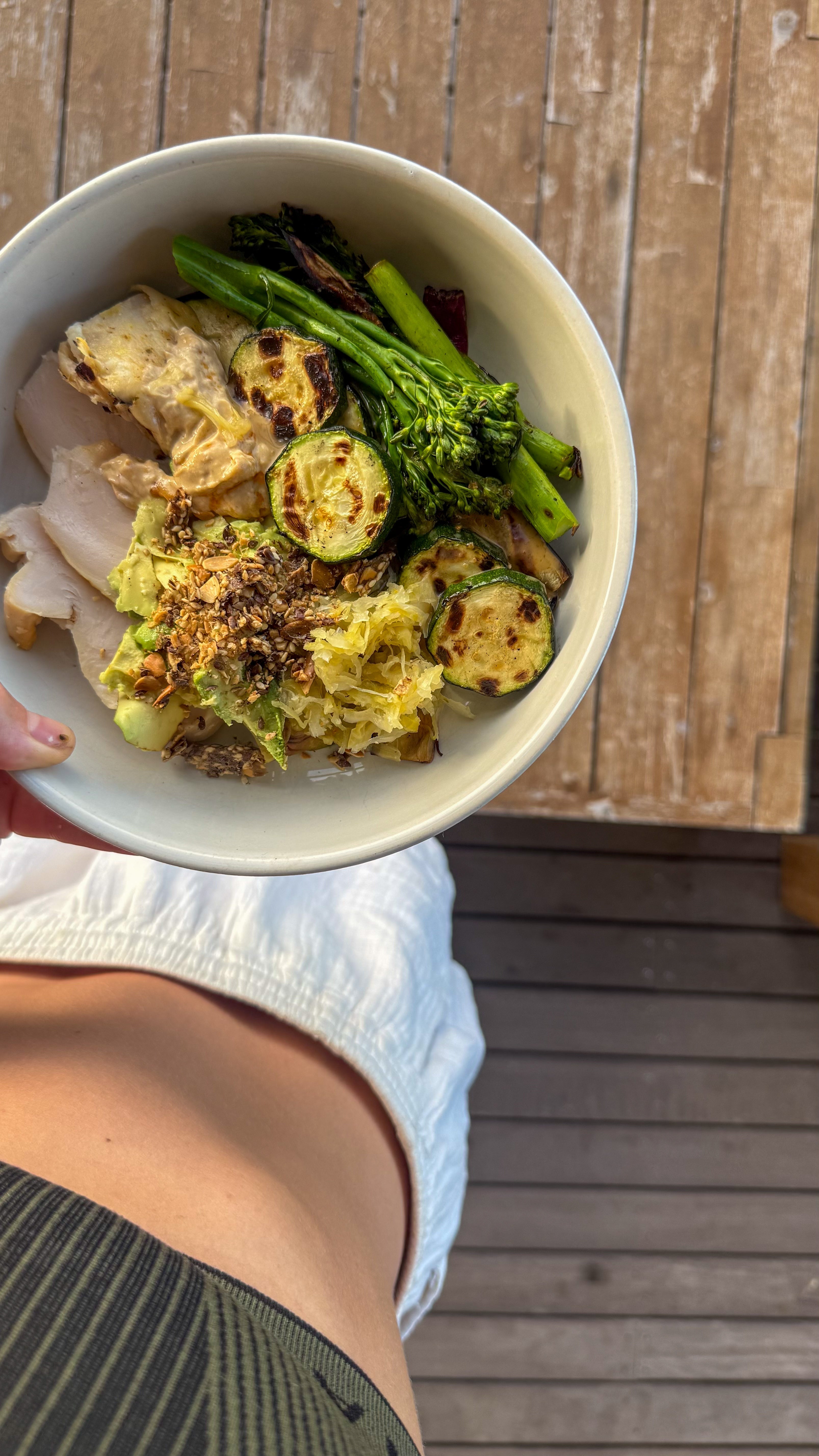 Charred Veg + Smoked Chicken Bowl