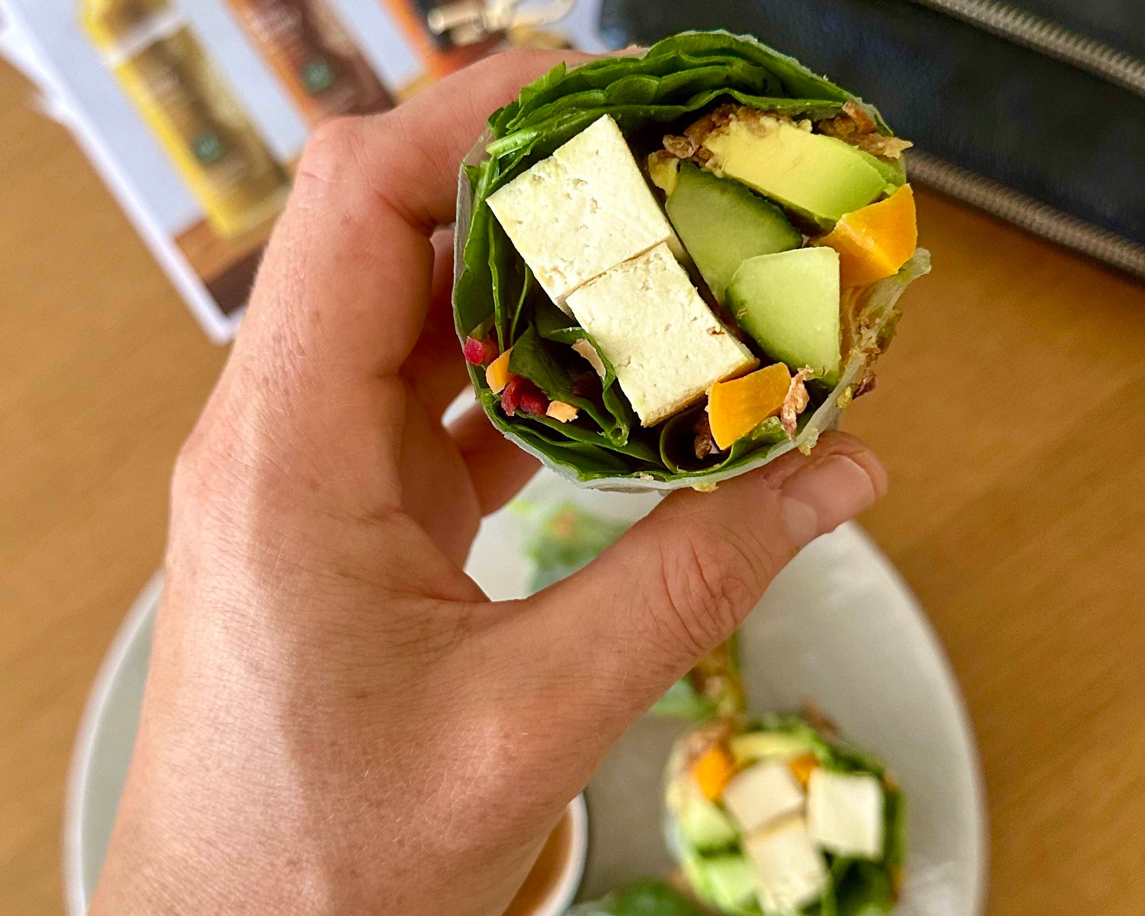 Salad Drizzle Inspo - Tofu Rice Paper Rolls