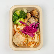 Low Carb Chicken Sesame Patties + Miso Eggplant