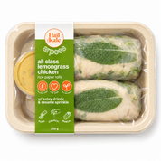 Hail the Kale Arpees all class lemongrass chicken rice paper rolls, 250g pack with satay drizzle and sesame sprinkle